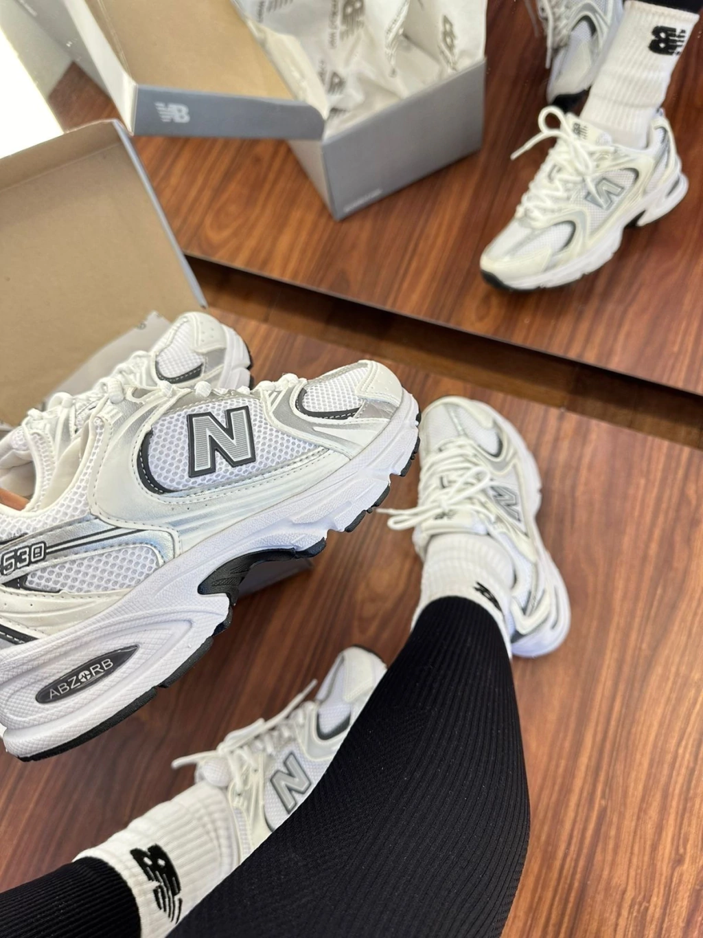 New Balance 530 White Natural Indigo