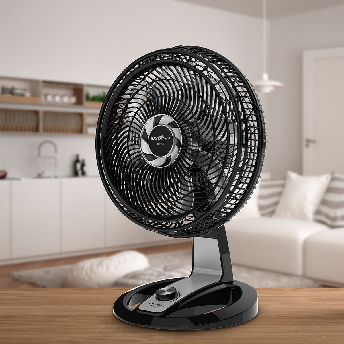 Ventilador Britânia 2 em 1 BVT480P 3 velocidades Turbo 165W Preto 220V 220V