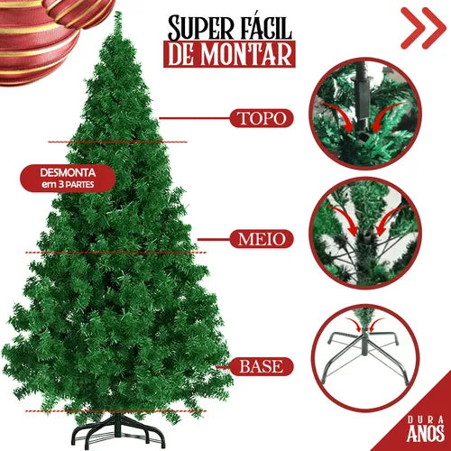 Árvore De Natal 150cm 380 Galhos Pinheiro Cheia Tradicional