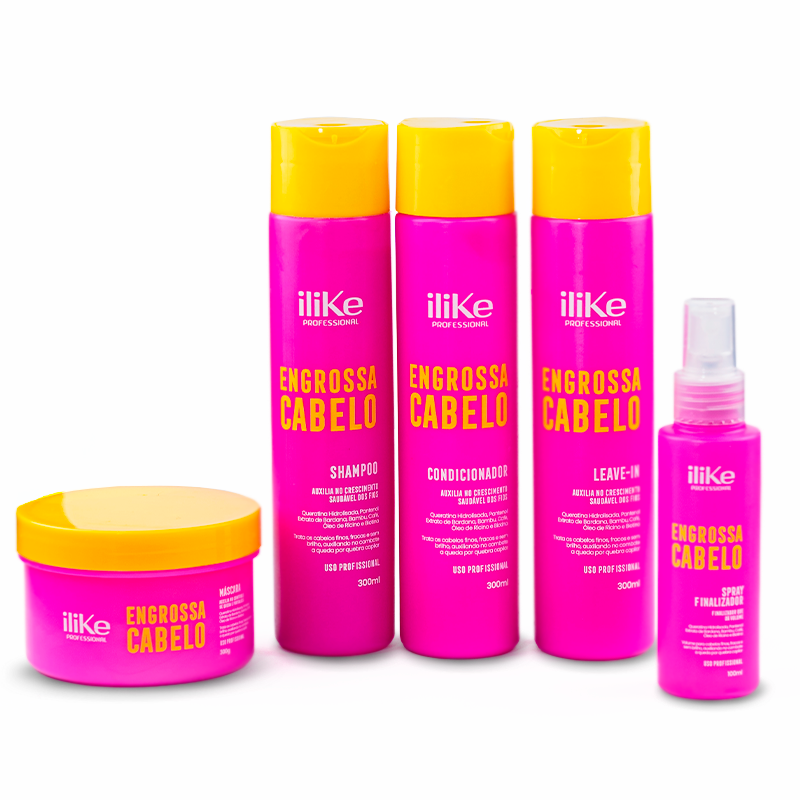 Engrossa Cabelo Kit Completo - 5 Produtos