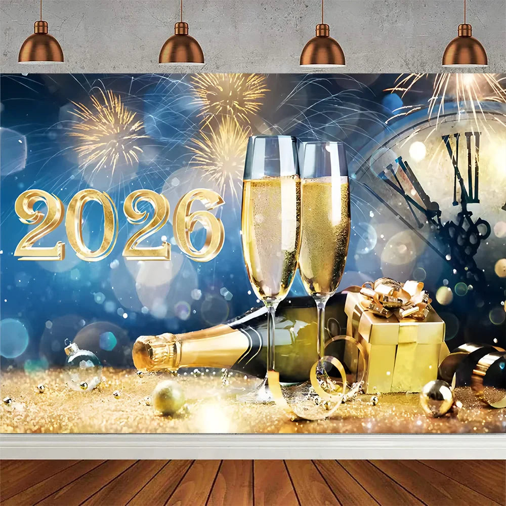 Fundo decorativo de Ano Novo 2026