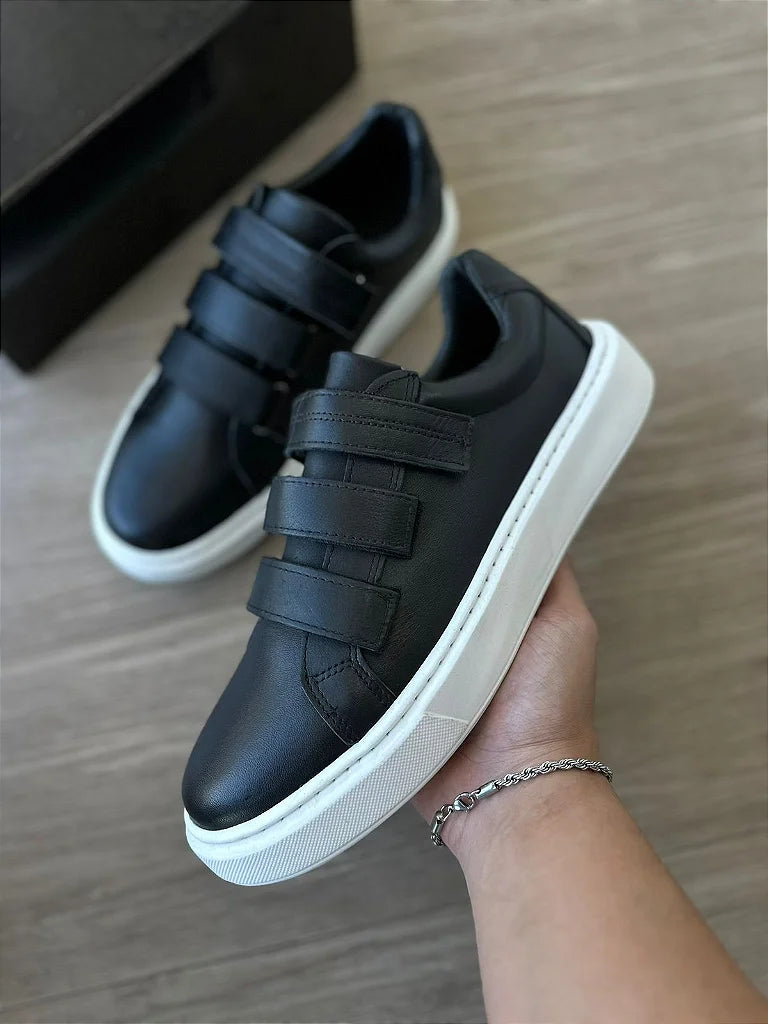 Tênis Casual Preto Unissex – Versátil e Confortável
