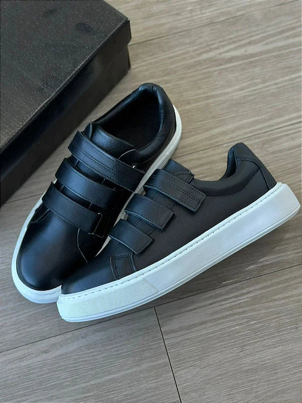 Tênis Casual Preto Unissex – Versátil e Confortável