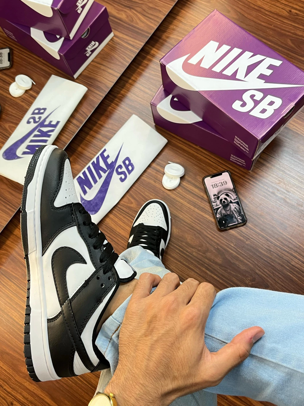 Dunk Low Preto e Branco