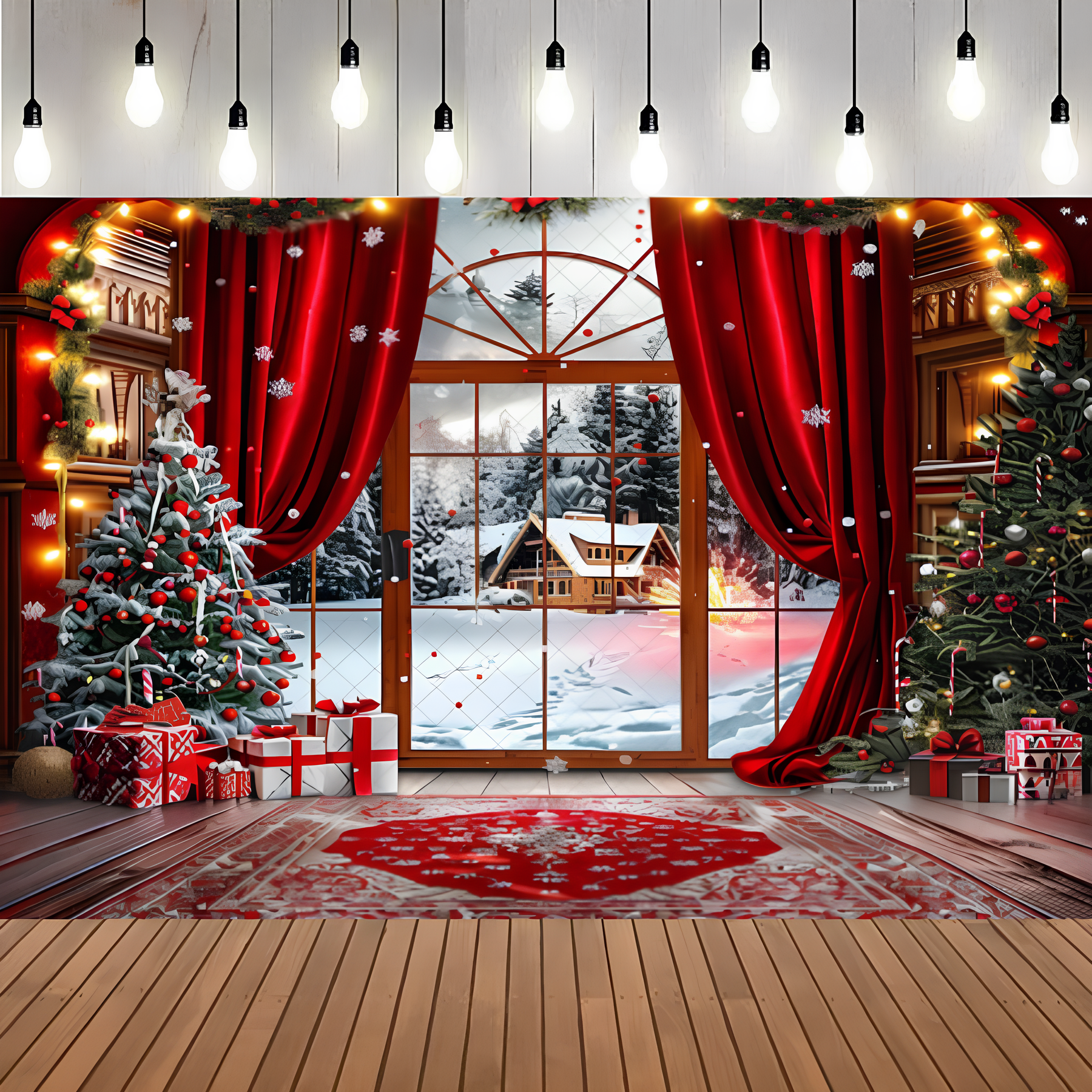 Fundo Decorativo de Natal Instalação em Segundos Magia