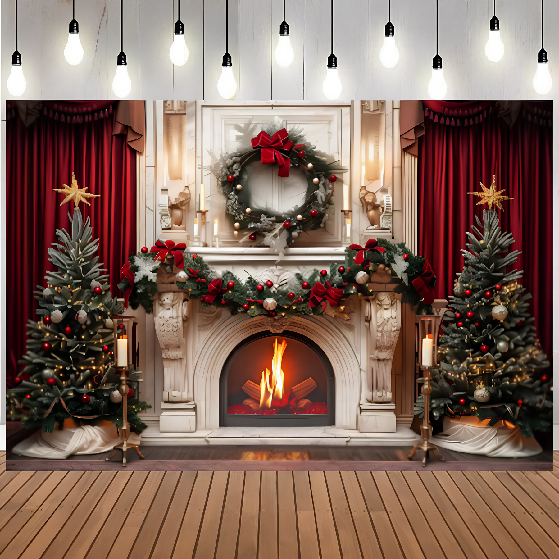 Fundo Decorativo de Natal Instalação em Segundos Magia