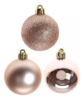 Kit 9 Bolas De Natal Fosca Lisa Glitter Enfeite 6cm