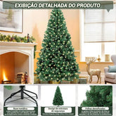 Arvore De Natal Luxo Grande 2,10 Cm 1000 Galhos Decoração