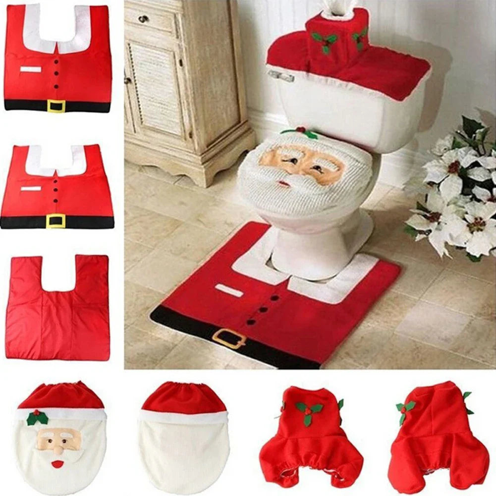 Capas de Assento de Vaso Sanitário Criativo Papai Noel