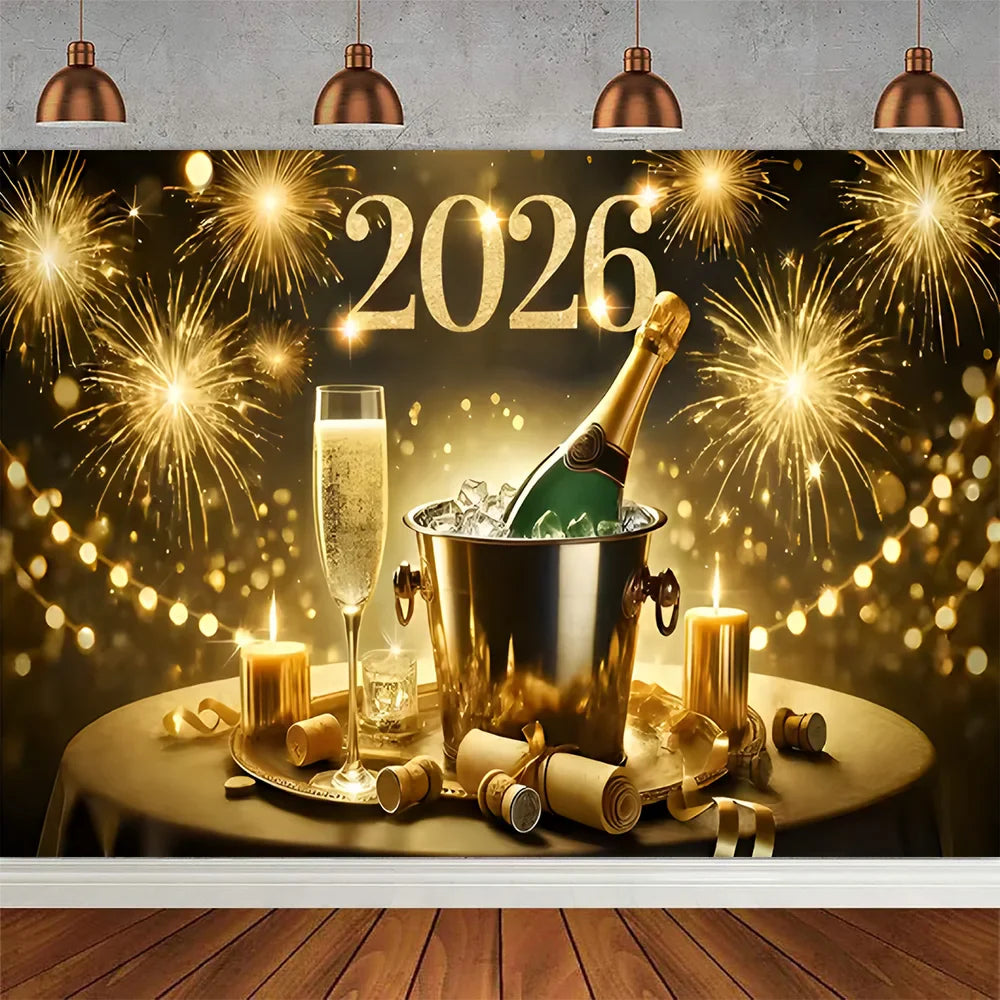 Fundo decorativo de Ano Novo 2026