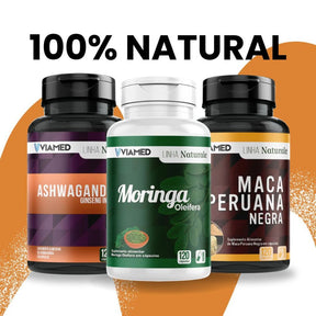 Combo Maca Peruana + Ashwagandha + Moringa