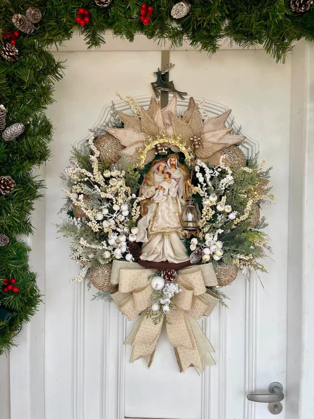 Guirlanda De Natal Sagrada Família C/ Led 65cm Nude (Cópia)