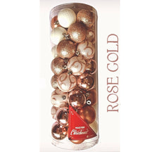 40 Bolas De Natal 5cm Sortidas Master Christmas Vermelha/rose